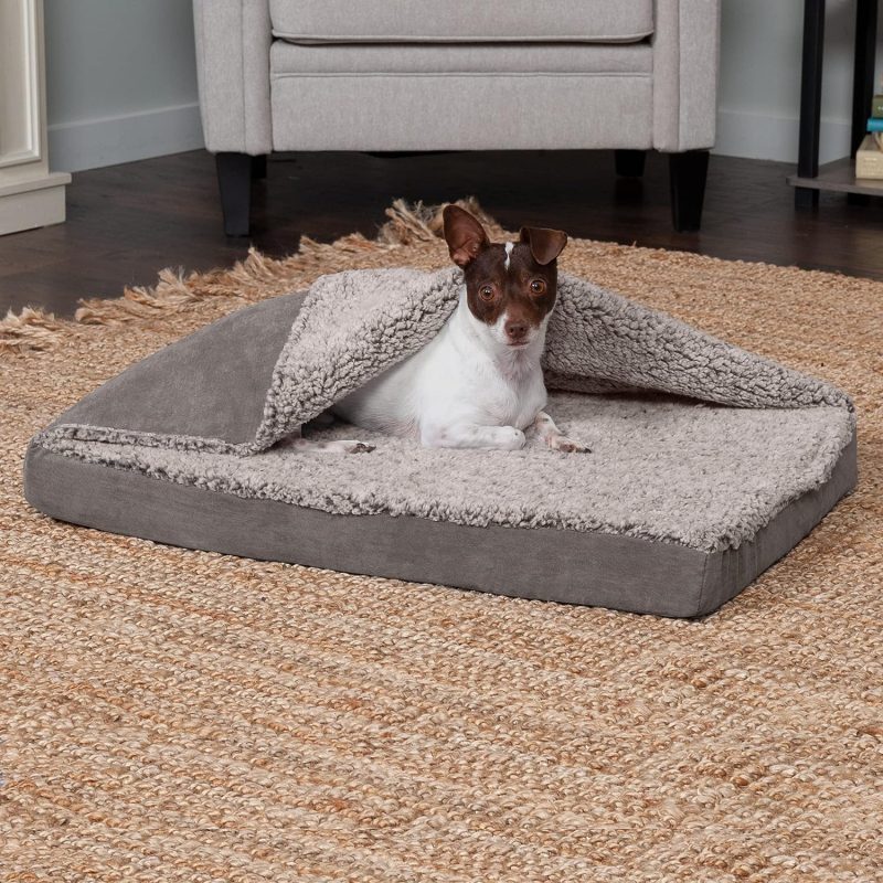 Furhaven Cooling Gel Dog Bed for Large Dogs w/ Removable Bolsters & Washable Cover, For Dogs Up to 95 lbs - Plush & Velvet Waves - Image 14
