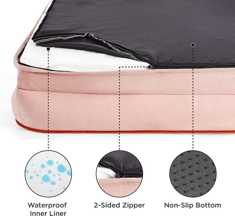 Bedsure Orthopedic Dog Bed for Medium Dogs -Foam Sofa with Removable Washable Cover, Waterproof Lining and Nonskid Bottom Couch, - Image 54