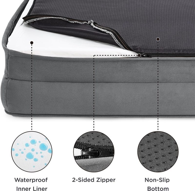 Bedsure Orthopedic Dog Bed for Medium Dogs -Foam Sofa with Removable Washable Cover, Waterproof Lining and Nonskid Bottom Couch, - Image 32