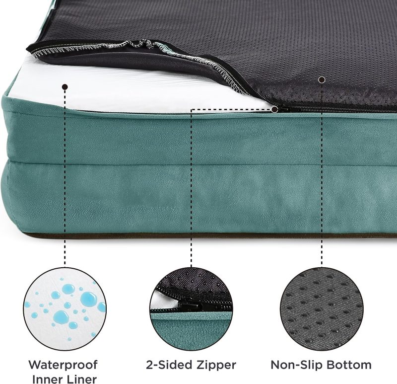 Bedsure Orthopedic Dog Bed for Medium Dogs -Foam Sofa with Removable Washable Cover, Waterproof Lining and Nonskid Bottom Couch, - Image 321