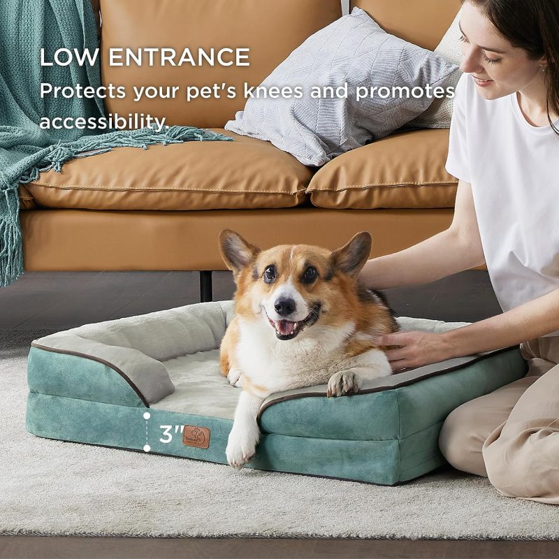 Bedsure Orthopedic Dog Bed for Medium Dogs -Foam Sofa with Removable Washable Cover, Waterproof Lining and Nonskid Bottom Couch, - Image 150
