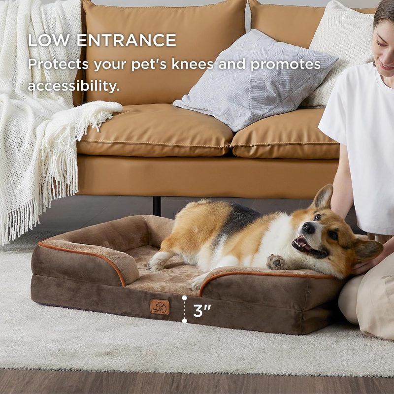Bedsure Orthopedic Dog Bed for Medium Dogs -Foam Sofa with Removable Washable Cover, Waterproof Lining and Nonskid Bottom Couch, - Image 146