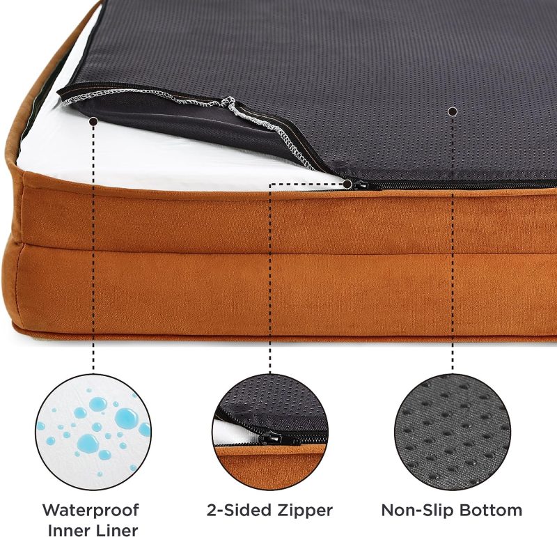 Bedsure Orthopedic Dog Bed for Medium Dogs -Foam Sofa with Removable Washable Cover, Waterproof Lining and Nonskid Bottom Couch, - Image 29