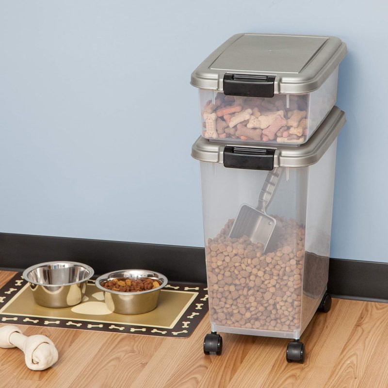IRIS USA Airtight Pet Food/Treat Storage Container Combo, Blue - Image 87
