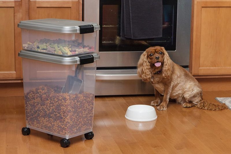 IRIS USA Airtight Pet Food/Treat Storage Container Combo, Blue - Image 84