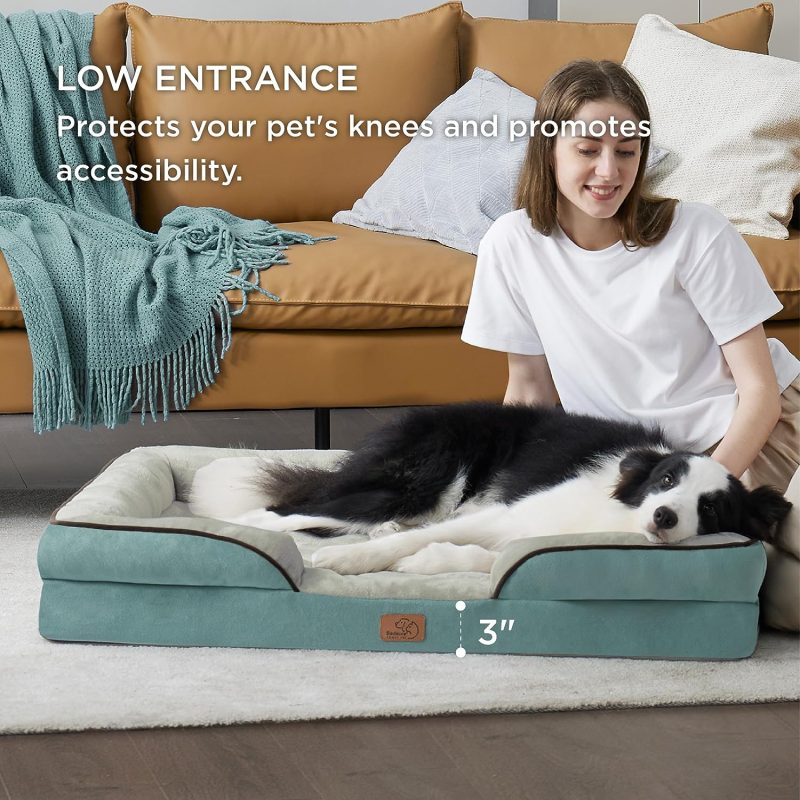 Bedsure Orthopedic Dog Bed for Medium Dogs -Foam Sofa with Removable Washable Cover, Waterproof Lining and Nonskid Bottom Couch, - Image 187