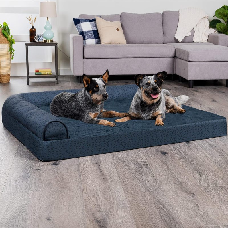 Furhaven Orthopedic Dog Bed for Medium/Small Dogs w/ Removable Bolsters & Washable Cover, For Dogs Up to 35 lbs - Plush & Almond - Image 372