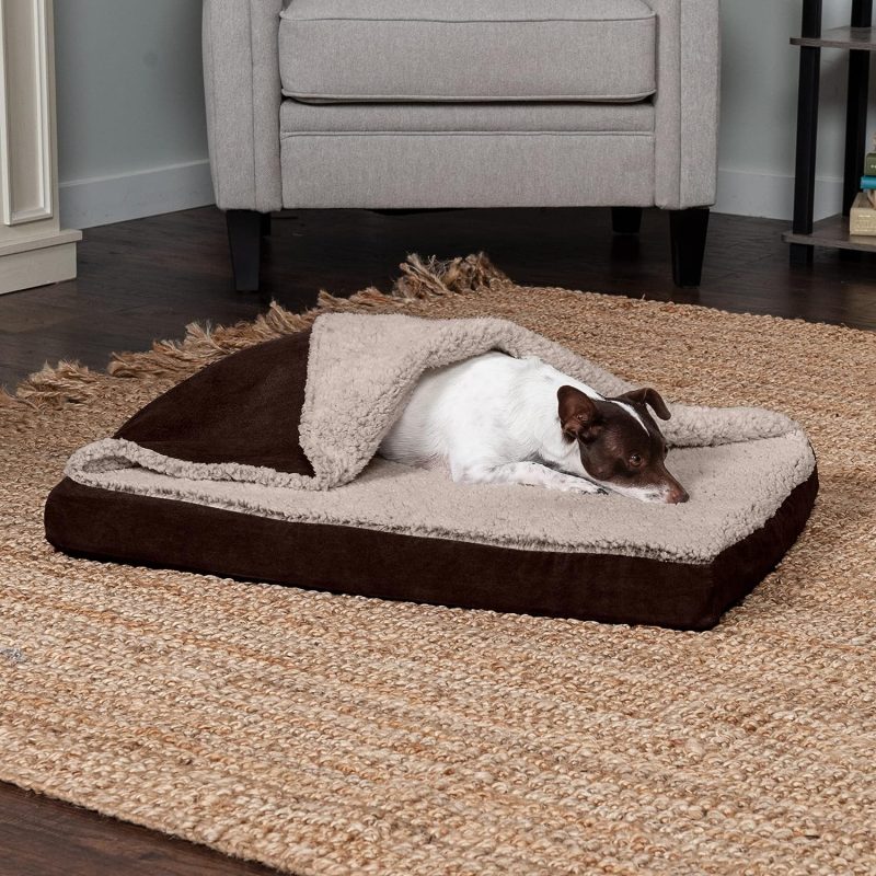 Furhaven Cooling Gel Dog Bed for Large Dogs w/ Removable Bolsters & Washable Cover, For Dogs Up to 95 lbs - Plush & Velvet Waves - Image 227