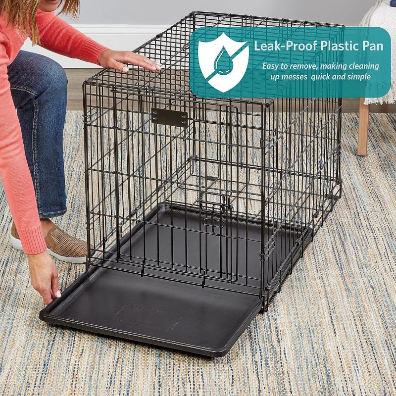 MidWest Homes for Pets Newly Enhanced Single & Double Door iCrate Dog Crate, Includes Leak-Proof Pan, Floor Protecting Feet , - Image 12