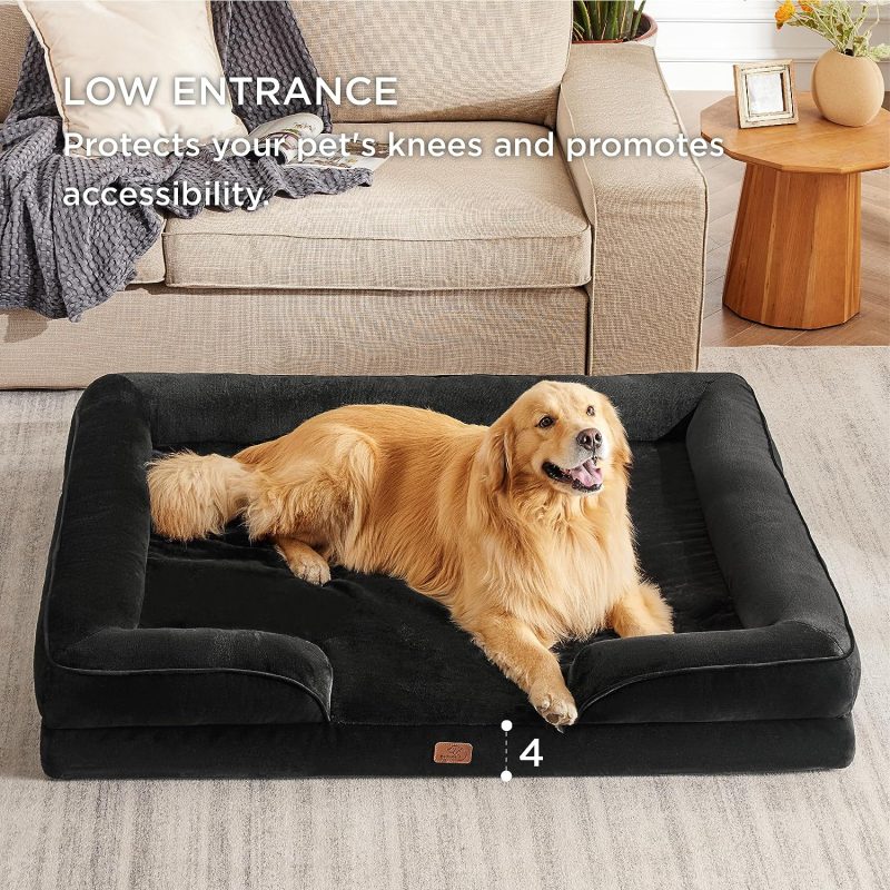 Bedsure Orthopedic Dog Bed for Medium Dogs -Foam Sofa with Removable Washable Cover, Waterproof Lining and Nonskid Bottom Couch, - Image 381