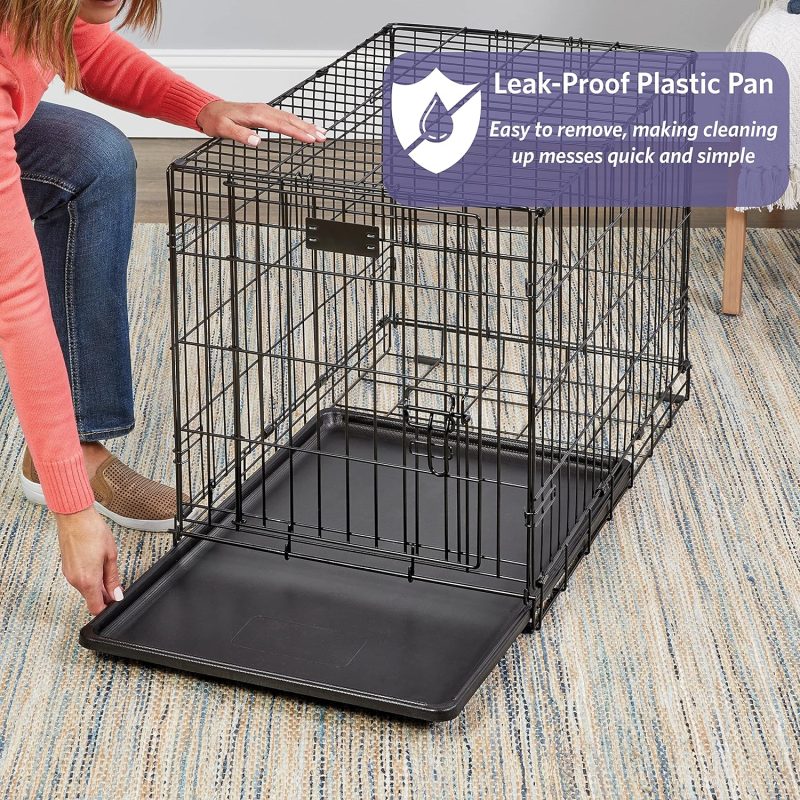 MidWest Homes for Pets Newly Enhanced Single & Double Door iCrate Dog Crate, Includes Leak-Proof Pan, Floor Protecting Feet , - Image 24
