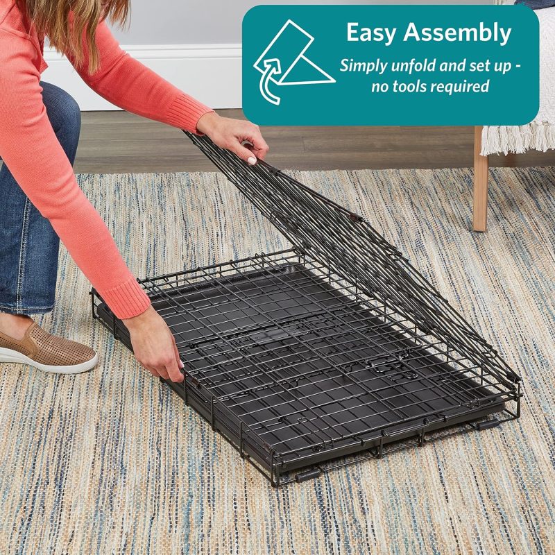 MidWest Homes for Pets Newly Enhanced Single & Double Door iCrate Dog Crate, Includes Leak-Proof Pan, Floor Protecting Feet , - Image 11