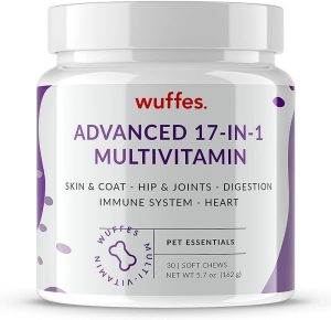 Wuffes 17-in-1 Chewable Dog Vitamins & Supplements - Dog Multivitamin for Small & Large Breed