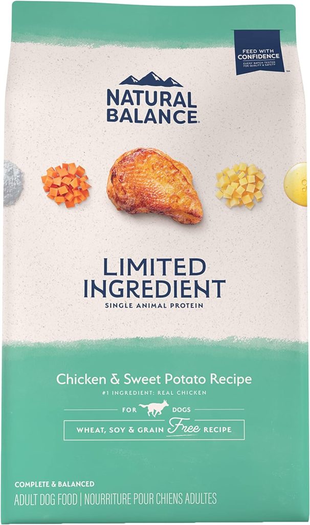 Natural Balance Limited Ingredient Adult Grain-Free Dry Dog Food, Chicken  Sweet Potato Recipe, 4 Pound (Pack of 1)