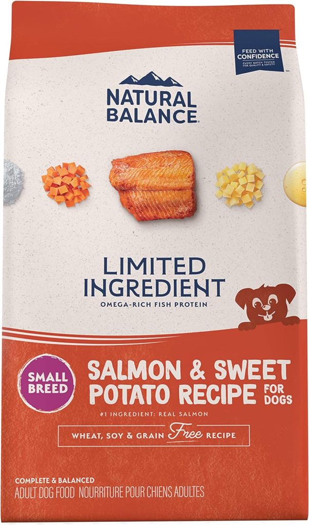 Natural Balance Limited Ingredient Small Breed Adult Grain-Free Dry Dog Food, Salmon  Sweet Potato Recipe, 4 Pound (Pack of 1)