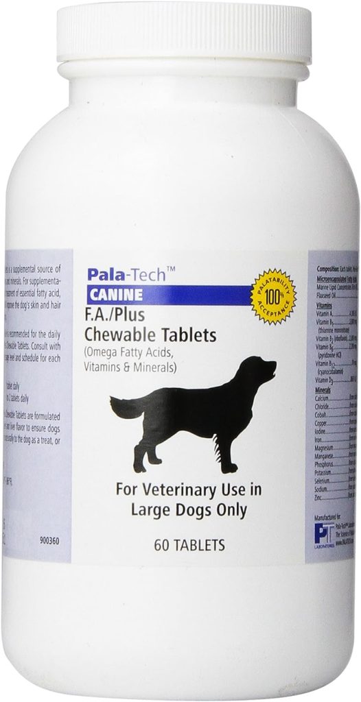 Pala-Tech, F/A Plus Chew Tabs, Large Dog, 60 Count