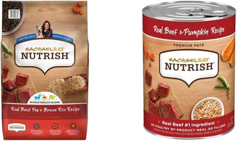 Rachael Ray Nutrish Premium Natural Dry Dog Food, Real Beef, Pea, & Brown Rice Recipe, 40 Pound Bag (Packaging May Vary)