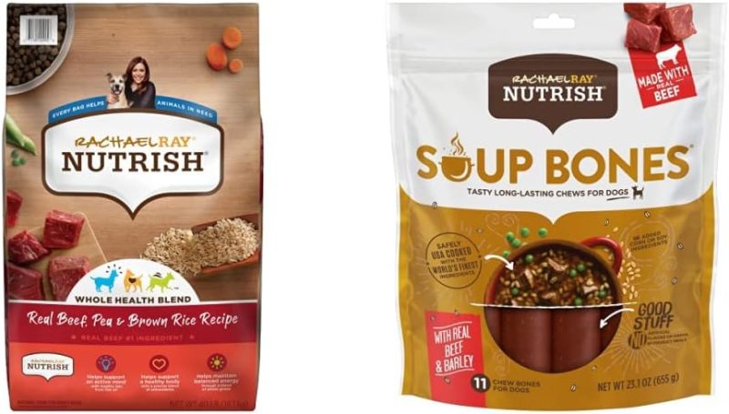 Rachael Ray Nutrish Premium Natural Dry Dog Food, Real Beef, Pea, & Brown Rice Recipe, 40 Pound Bag (Packaging May Vary) - Image 159