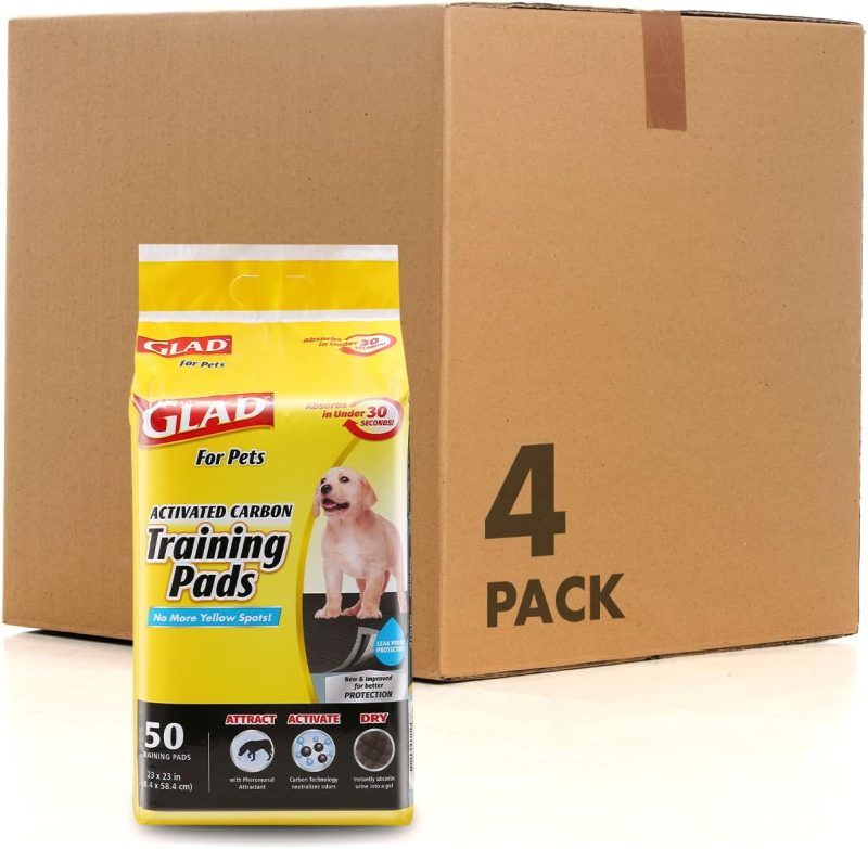 Glad for Pets Black Charcoal Training Pads for Dogs, 23" x 23" - Super Absorbent & Odor Neutralizing Dog Potty Pads, - Image 92