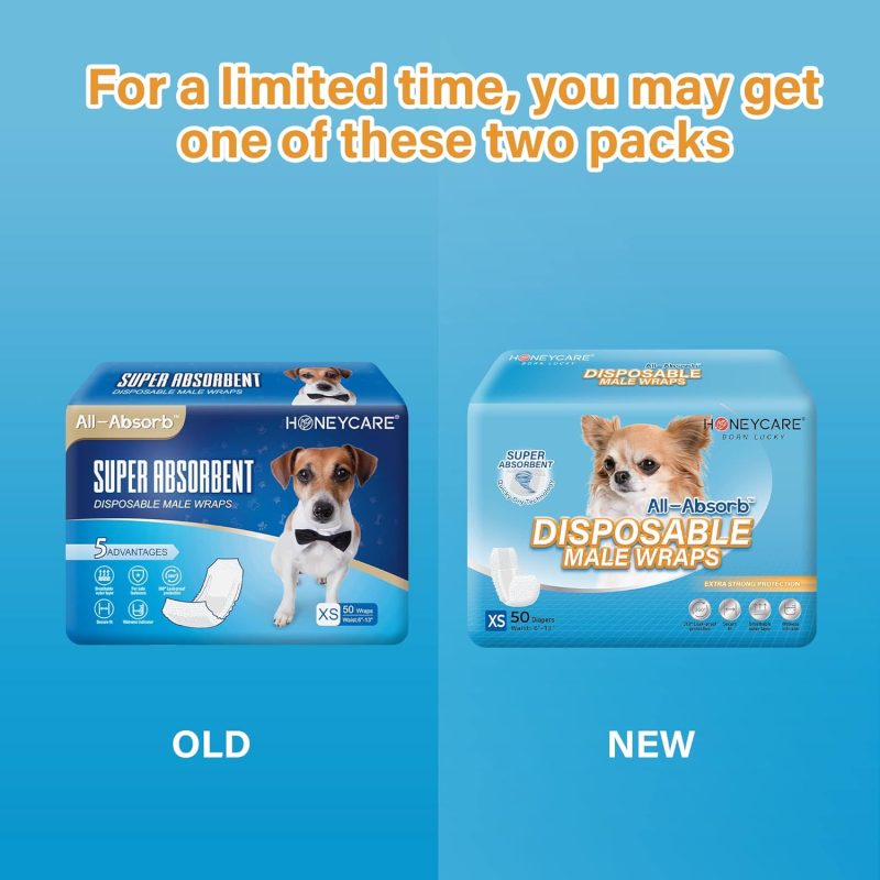 All-Absorb A26 Male Dog Wrap, 50 Count, Small - Image 9