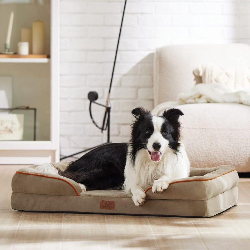 Bedsure Orthopedic Dog Bed for Medium Dogs - Waterproof Dog Sofa Bed Medium, Supportive Foam Pet Couch Bed with Removable - Image 159