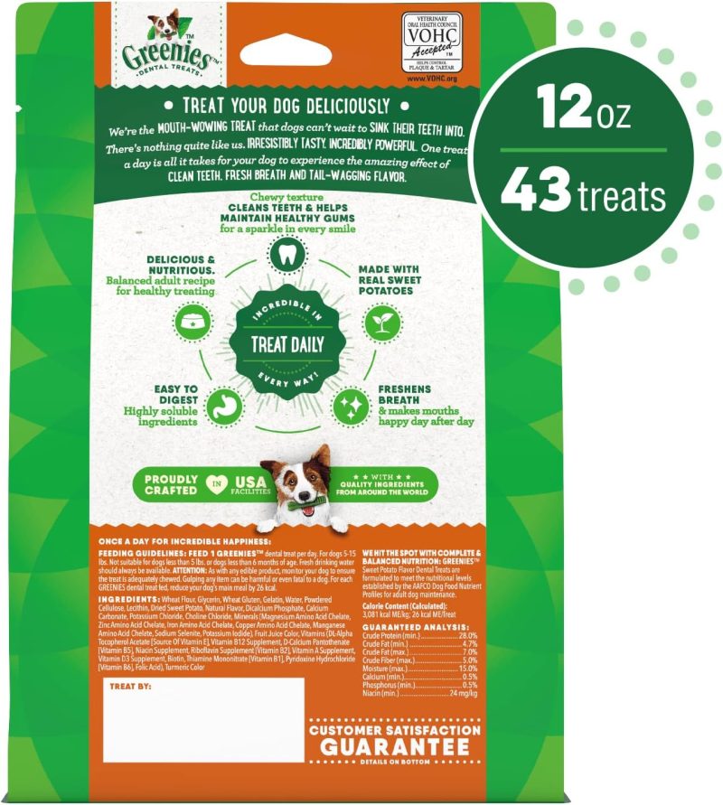 GREENIES Original Regular Natural Dog Dental Chews Oral Health Dog Treats, 36 Count (Pack of 1) - Image 185