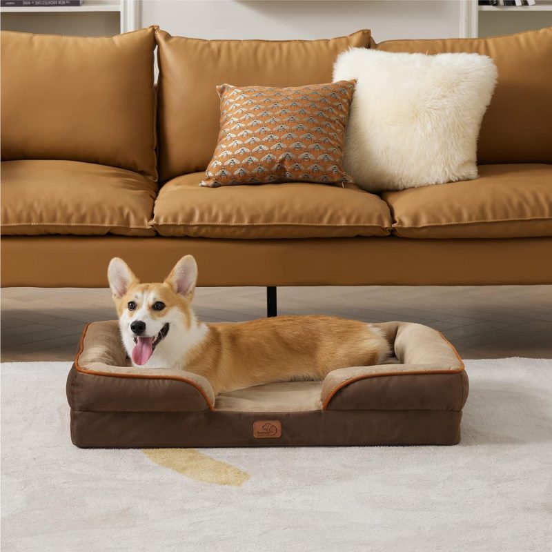 Bedsure Orthopedic Dog Bed for Medium Dogs - Waterproof Dog Sofa Bed Medium, Supportive Foam Pet Couch Bed with Removable - Image 383