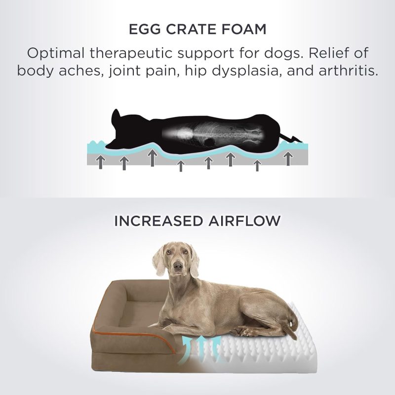 Bedsure Orthopedic Dog Bed for Medium Dogs - Waterproof Dog Sofa Bed Medium, Supportive Foam Pet Couch Bed with Removable - Image 156