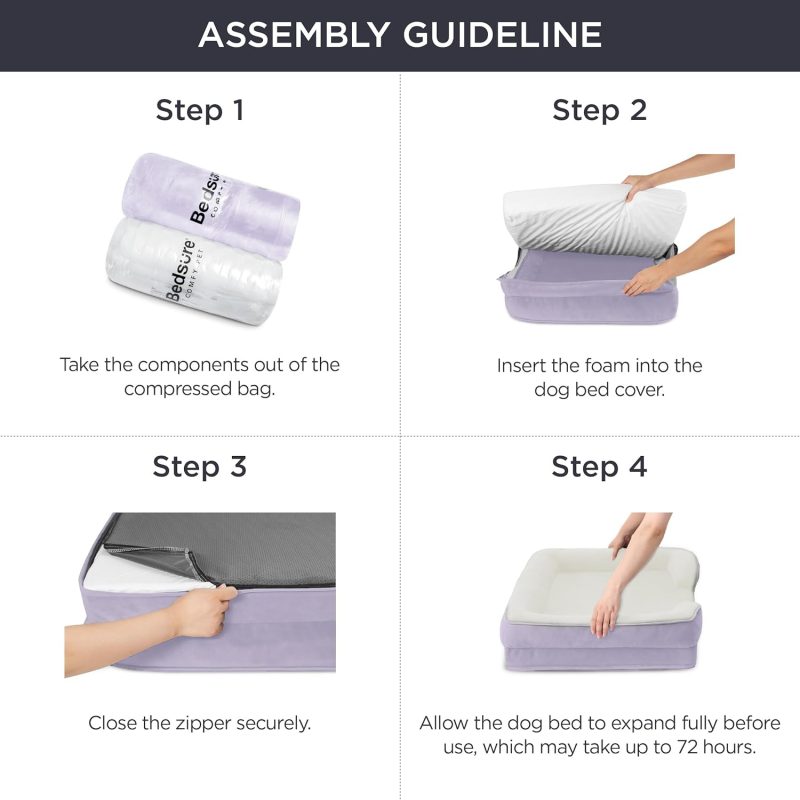 Bedsure Orthopedic Dog Bed for Medium Dogs - Waterproof Dog Sofa Bed Medium, Supportive Foam Pet Couch Bed with Removable - Image 316