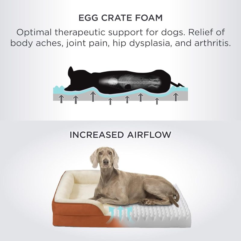 Bedsure Orthopedic Dog Bed for Medium Dogs - Waterproof Dog Sofa Bed Medium, Supportive Foam Pet Couch Bed with Removable - Image 40