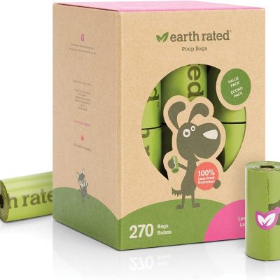 Earth Rated Dog Poop Bags, New Look, Guaranteed Leak Proof and Extra Thick Waste Bag Refill Rolls For Dogs, Lavender Scented,