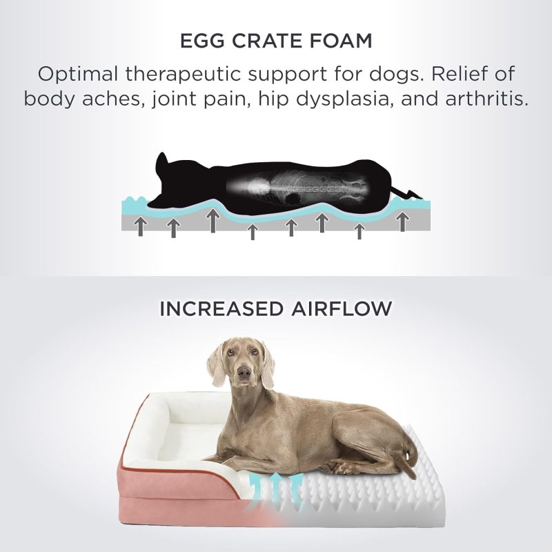 Bedsure Orthopedic Dog Bed for Medium Dogs - Waterproof Dog Sofa Bed Medium, Supportive Foam Pet Couch Bed with Removable - Image 64