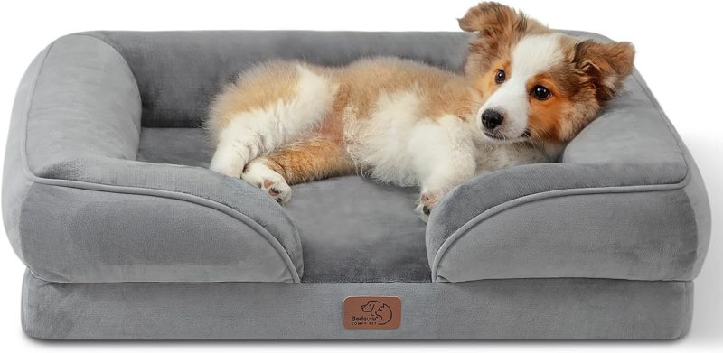 Bedsure Orthopedic Dog Bed for Medium Dogs - Waterproof Dog Sofa Bed Medium, Supportive Foam Pet Couch Bed with Removable - Image 91