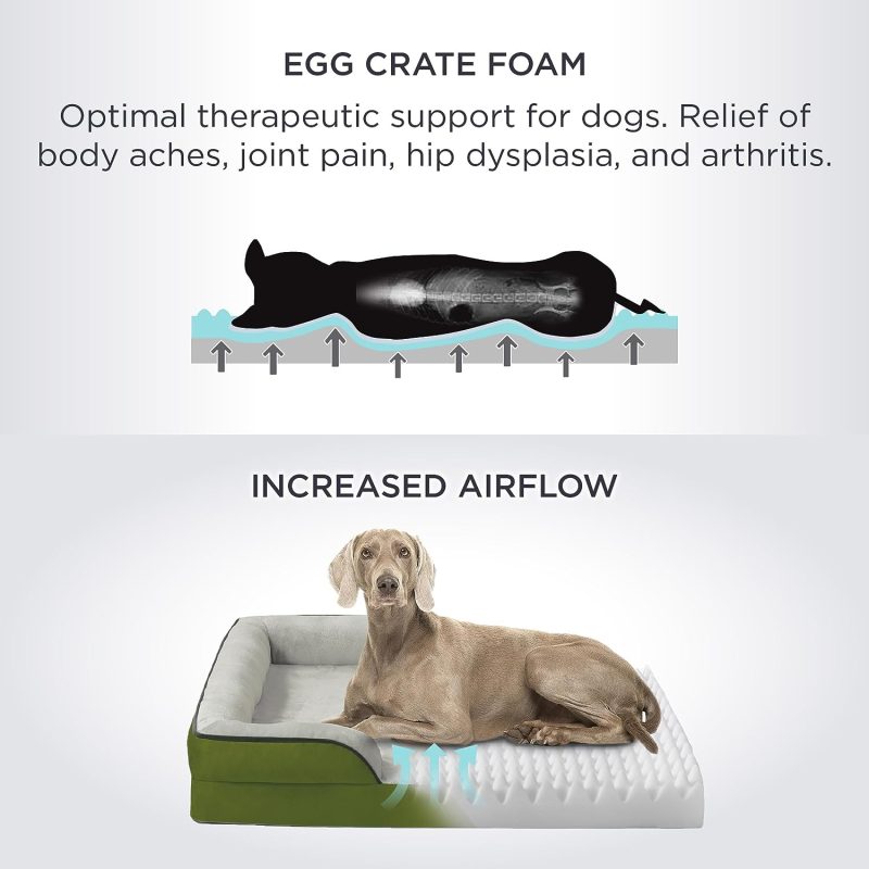 Bedsure Orthopedic Dog Bed for Medium Dogs - Waterproof Dog Sofa Bed Medium, Supportive Foam Pet Couch Bed with Removable - Image 119