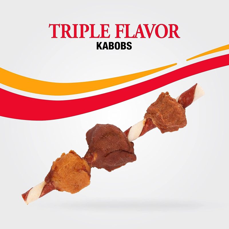 Good'N'Fun Triple Flavored Rawhide Kabobs for Dogs, 1.5 Pound (Pack of 1) - Image 2