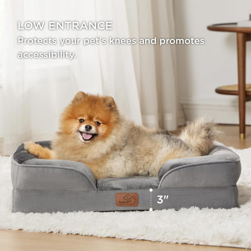 Bedsure Orthopedic Dog Bed for Medium Dogs - Waterproof Dog Sofa Bed Medium, Supportive Foam Pet Couch Bed with Removable - Image 104