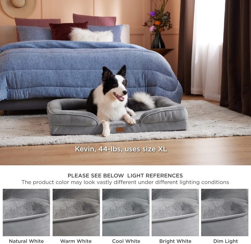 Bedsure Orthopedic Dog Bed for Medium Dogs - Waterproof Dog Sofa Bed Medium, Supportive Foam Pet Couch Bed with Removable - Image 48