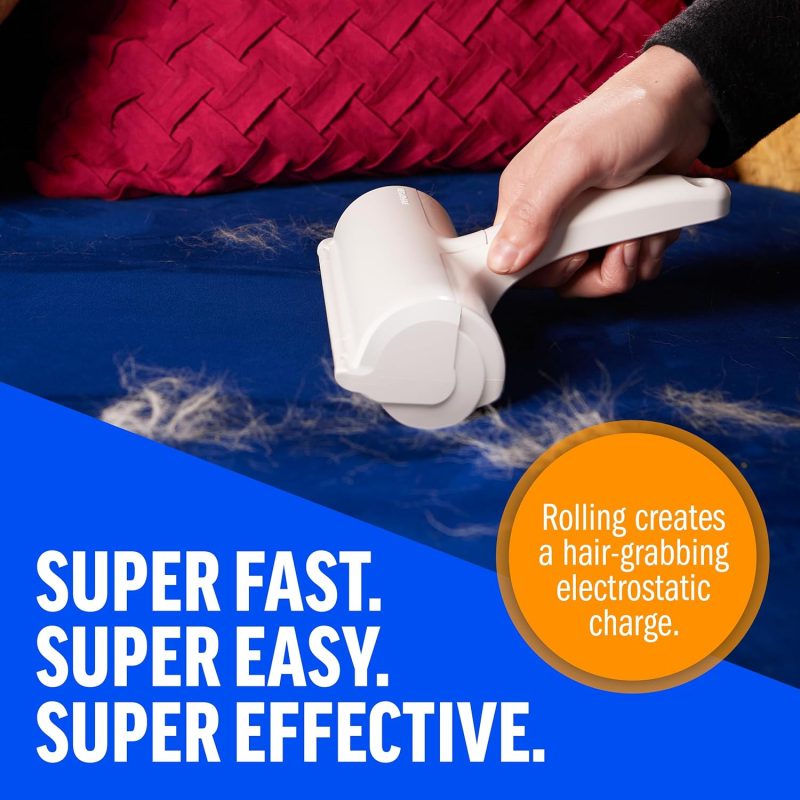 Chom Chom Roller Pet Hair Remover and Reusable Lint Roller - ChomChom Cat and Dog Hair Remover for Furniture, Couch, Carpet, - Image 6