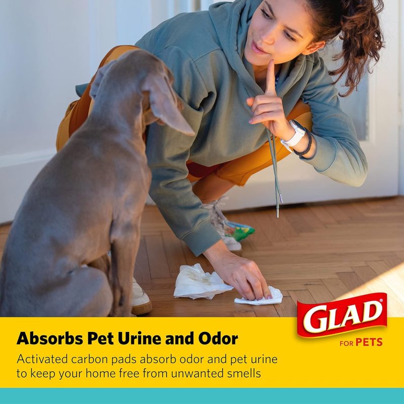 Glad for Pets Black Charcoal Training Pads for Dogs, 23" x 23" - Super Absorbent & Odor Neutralizing Dog Potty Pads, - Image 70