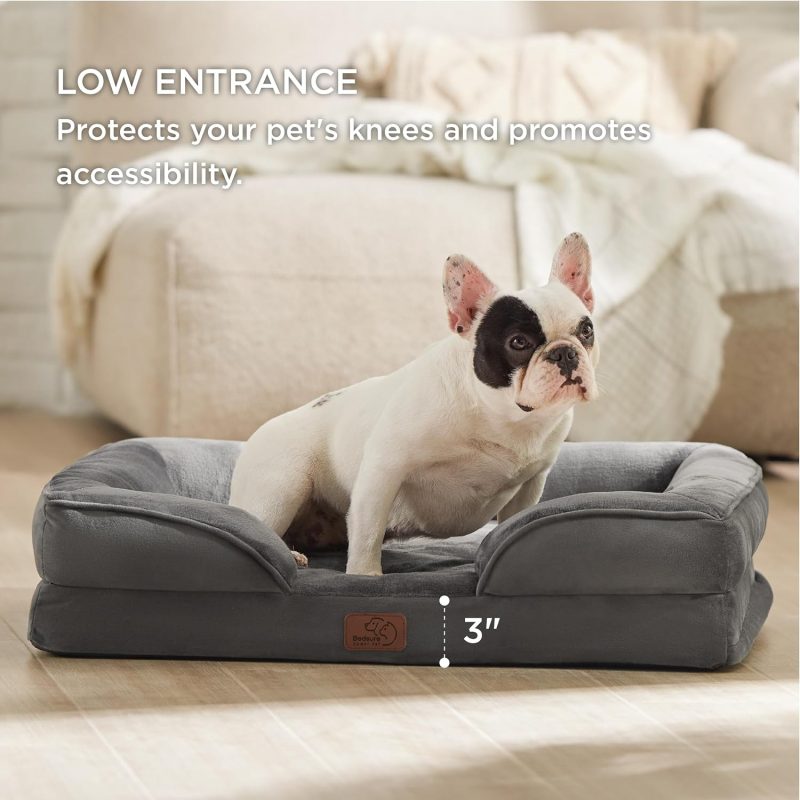 Bedsure Orthopedic Dog Bed for Medium Dogs - Waterproof Dog Sofa Bed Medium, Supportive Foam Pet Couch Bed with Removable - Image 186