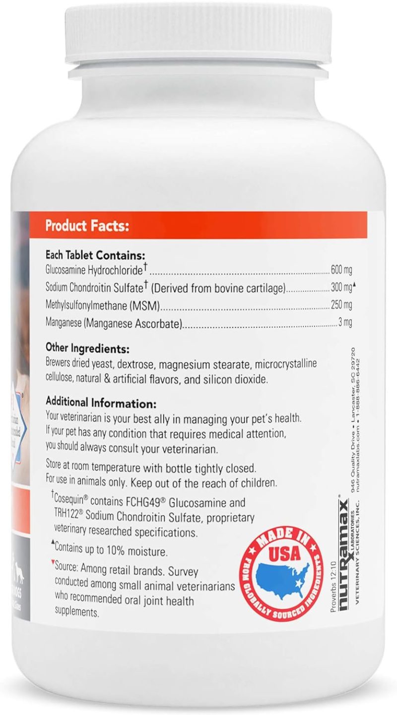 Nutramax Cosequin Maximum Strength Joint Health Supplement for Dogs - With Glucosamine, Chondroitin, and MSM, 132 Chewable - Image 2