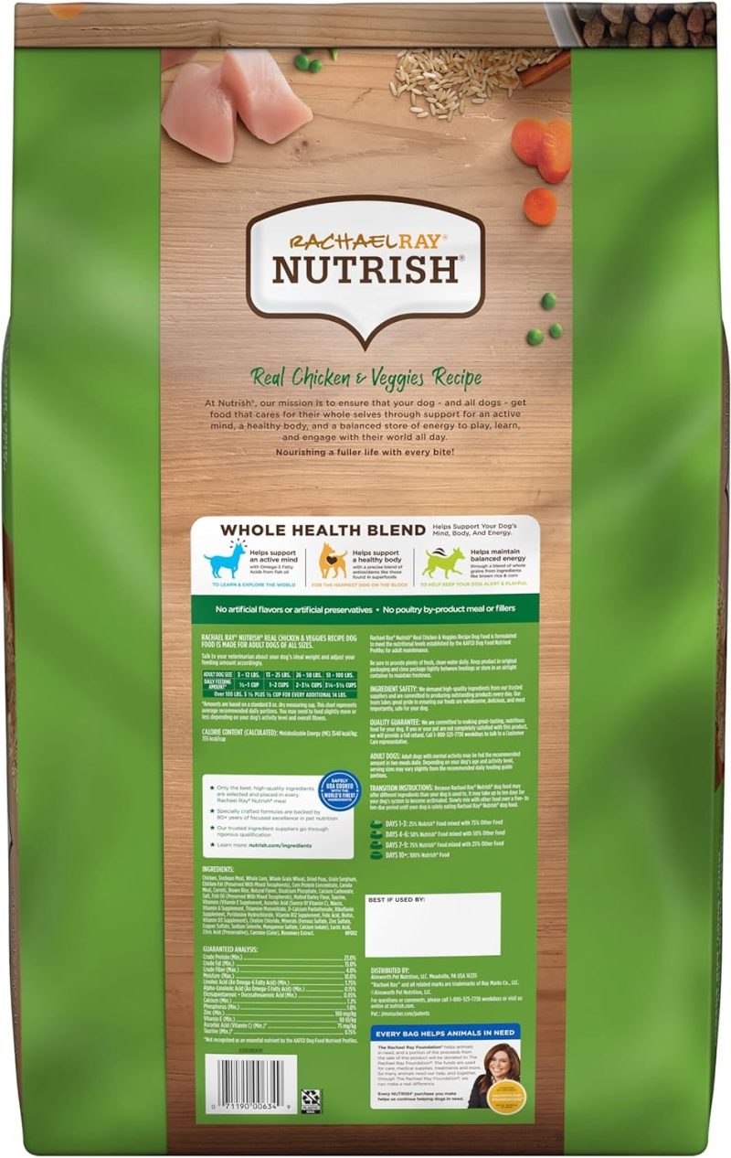 Rachael Ray Nutrish Premium Natural Dry Dog Food, Real Beef, Pea, & Brown Rice Recipe, 40 Pound Bag (Packaging May Vary) - Image 39