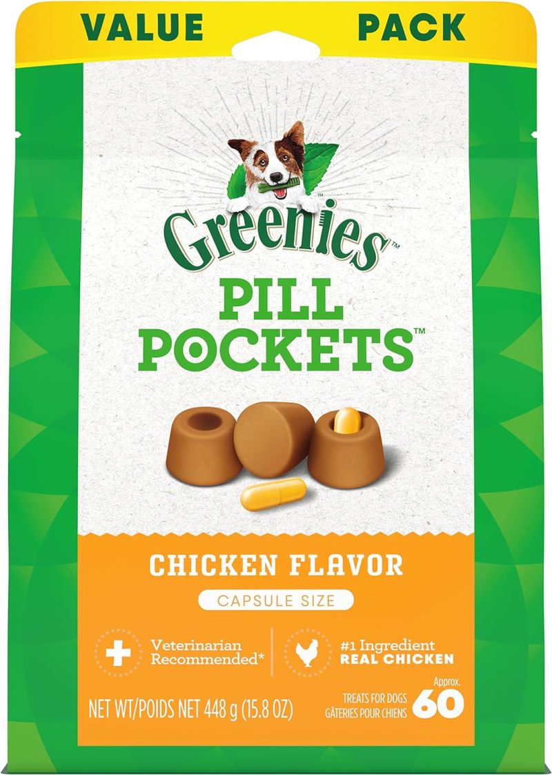 GREENIES PILL POCKETS Capsule Size Natural Dog Treats Chicken Flavor, 15.8 oz. Value Pack (60 Treats) - Image 38