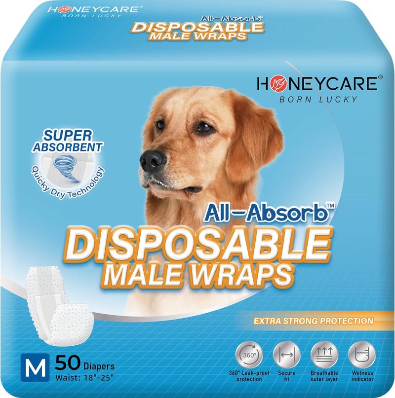All-Absorb A26 Male Dog Wrap, 50 Count, Small - Image 10