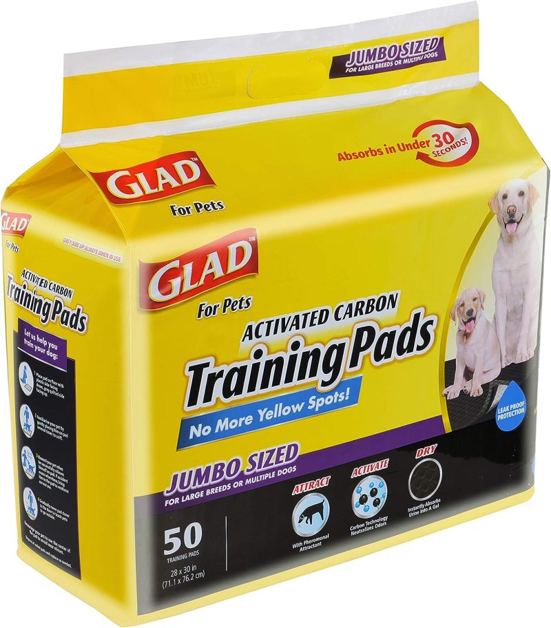 Glad for Pets Black Charcoal Training Pads for Dogs, 23" x 23" - Super Absorbent & Odor Neutralizing Dog Potty Pads, - Image 109