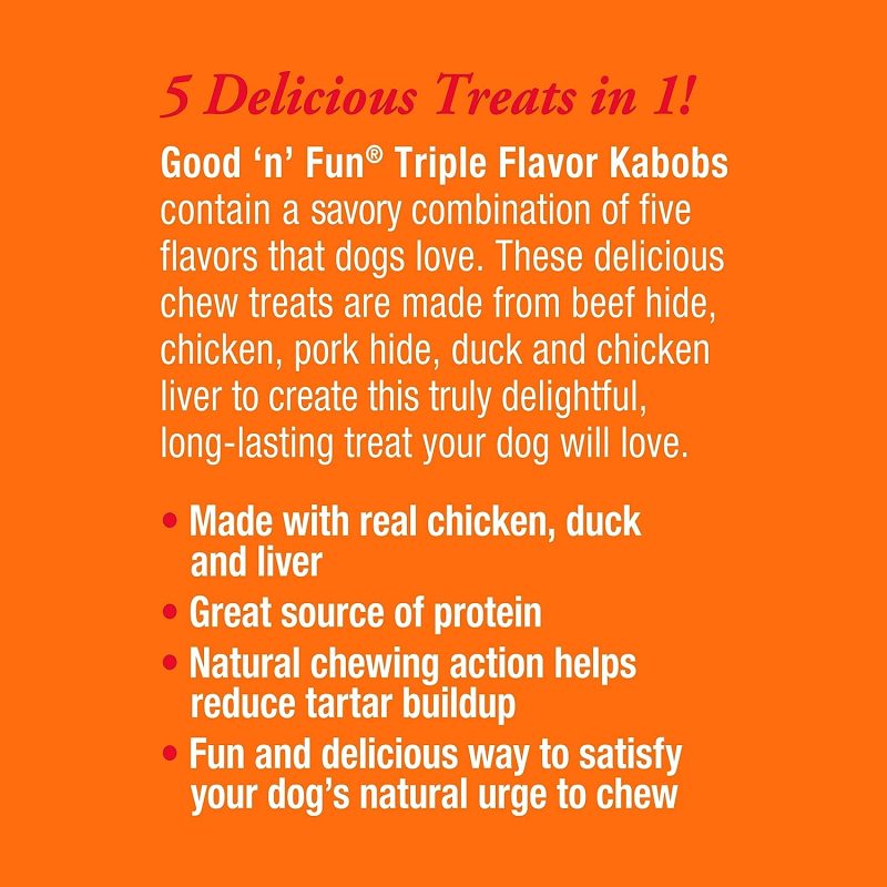 Good'N'Fun Triple Flavored Rawhide Kabobs for Dogs, 1.5 Pound (Pack of 1) - Image 19