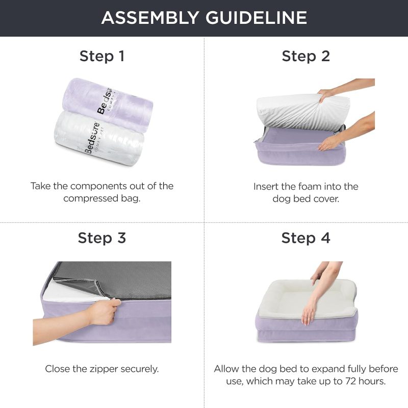 Bedsure Orthopedic Dog Bed for Medium Dogs - Waterproof Dog Sofa Bed Medium, Supportive Foam Pet Couch Bed with Removable - Image 61