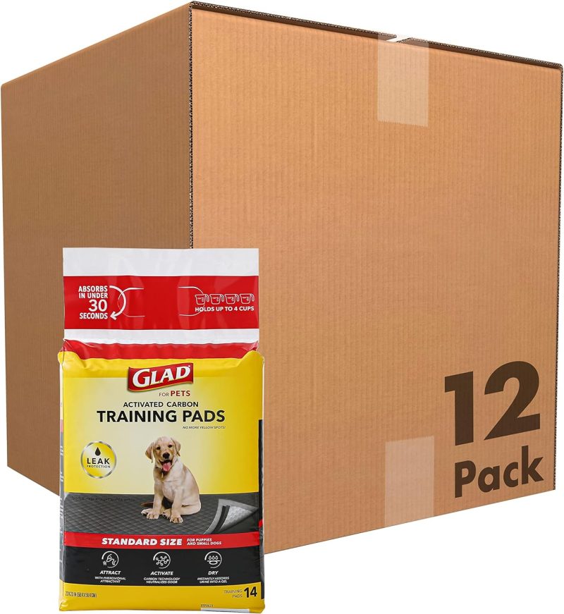 Glad for Pets Black Charcoal Training Pads for Dogs, 23" x 23" - Super Absorbent & Odor Neutralizing Dog Potty Pads, - Image 75