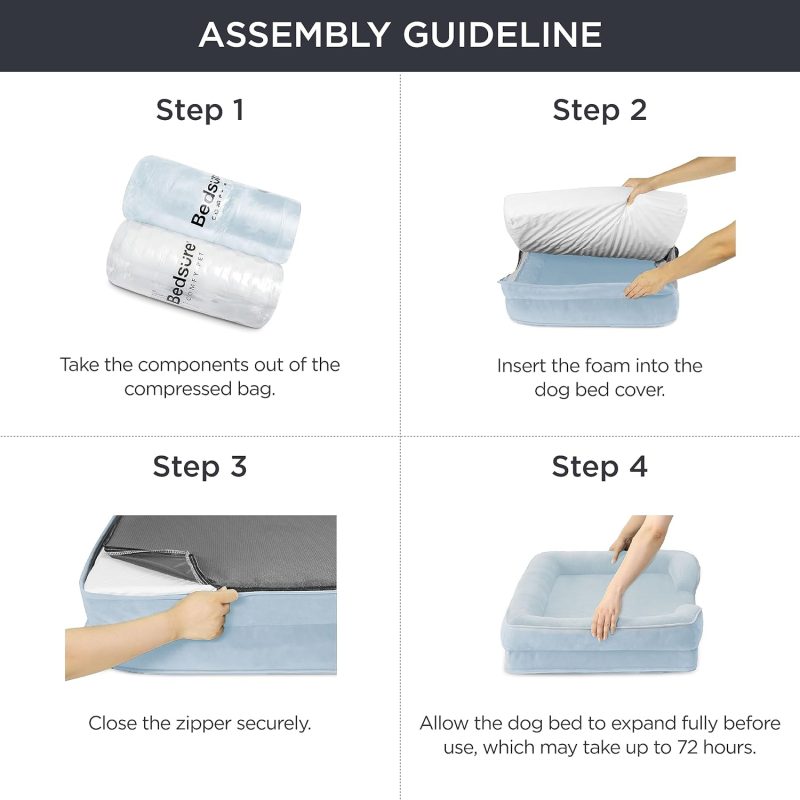 Bedsure Orthopedic Dog Bed for Medium Dogs - Waterproof Dog Sofa Bed Medium, Supportive Foam Pet Couch Bed with Removable - Image 15
