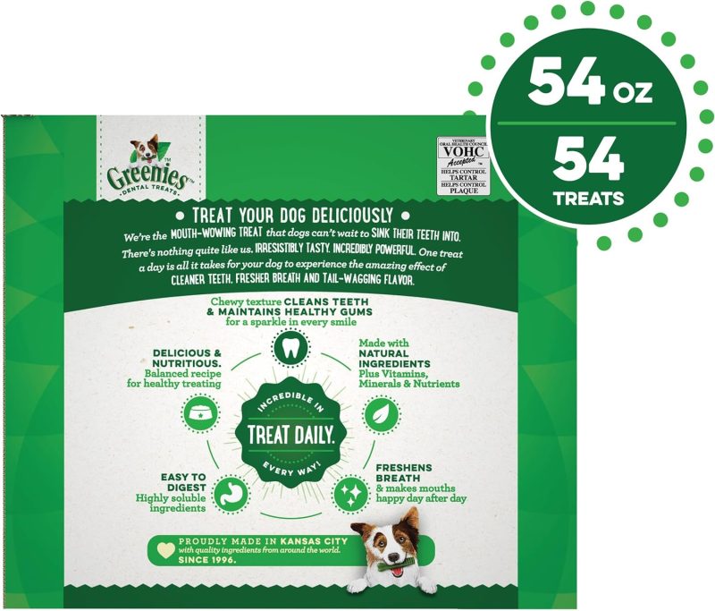 GREENIES Original Regular Natural Dog Dental Chews Oral Health Dog Treats, 36 Count (Pack of 1) - Image 115